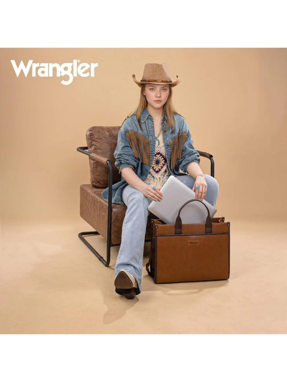 Women's Brown-c Business Briefcase Handbag Adjustable Shoulder Strap Tote Bag